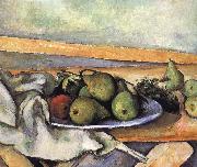 Paul Cezanne plate of pears Sweden oil painting reproduction